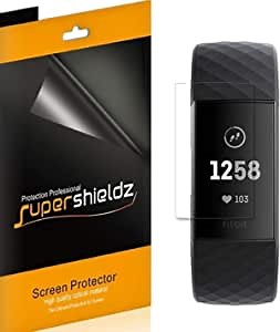(3 Pack) Supershieldz Designed for Fitbit Charge 4, Charge 3 and Charge 3SE Screen Protector, High Definition Clear Shield (TPU)