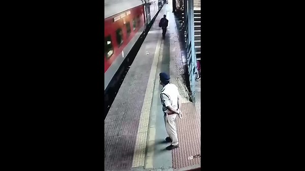 Passenger saved when he falls while trying to board moving train