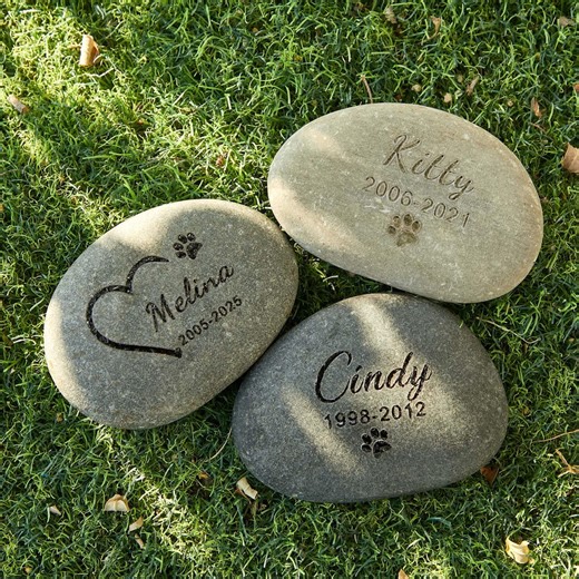 Personalized Pet Memorial Stone,custom Pet Keepsake,remembrance Gift,natural River Rock Memorial,in Memory of Cat or Dog,animal Lover - Etsy