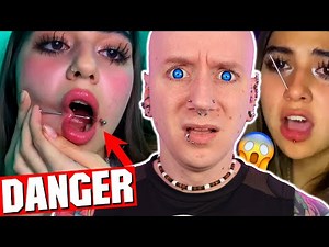 19 PIERCINGS AT HOME!... IT ENDS BADLY! | Piercings Gone Wrong | Roly