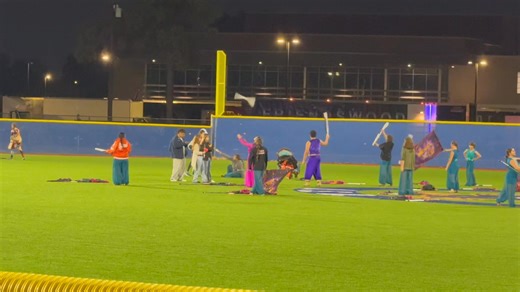 Final warmup for the color gaurd!! 45min to showtime! La Porte ISD #bleedorange | La Porte High School