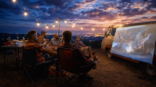 Mini projectors designed for outdoor viewing
