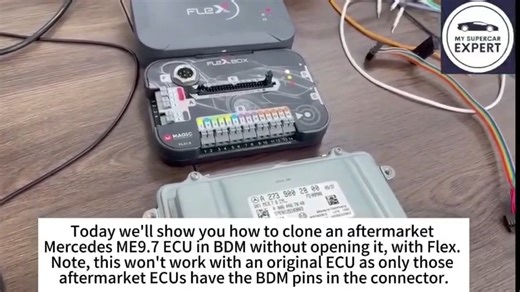 1.9K views · 24 reactions | How can you miss FLEX-the best programmer for the mechantronic expert in the maket ? Today ,let' s use FLEX to clone an aftermarket Mercedes ME9.7 ECU in BDM mode without opening it! #carrepair #Mercedes #ME9.7 #flex #magicmotorsport GET IT NOW  https://mysupercarexpert.com/products/flex-magicmotorsport-original-official-programmer-tuning-tool-for-ecu-tcu?_pos=1&_sid=9f6c3fd29&_ss=r | My Supercar Expert | Facebook