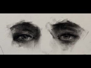 Eyes only charcoal drawing tutorial