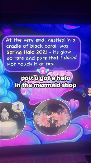 POV: you win a halo in the mermaid shop but…