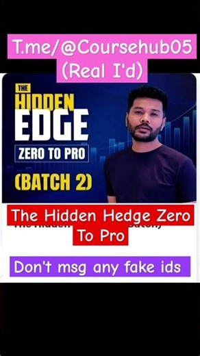 The Hidden Hedge Zero To Pro Course...#shortsfeed
