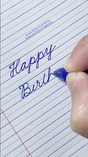 Happy Birthday in Cursive Writing | How to write in cursive | Cursive Handwriting Practice | Cursive