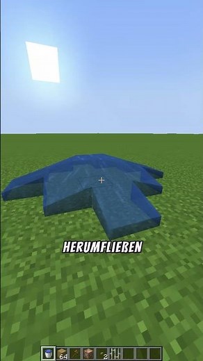 Wasserbefüllungs-Trick in Minecraft