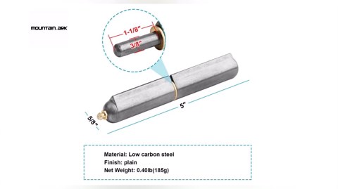 8 Pack 4-5/8" x 5/8" Weld On Bullet Hinges with Grease Zerk, Heavy Duty Lift Off Weldable Barrel Hinge for Metal Gate, BBQ Smoker, Trailer