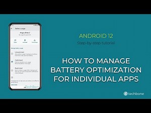 How to Manage Battery optimization for individual Apps [Android 12]