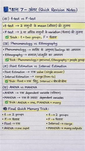 1 Page = Full Marks 💯 | Statistics Quick Revision (Handwritten Notes Hindi)