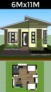 Small House Design 6x11 Meter 2 Bed 1 bath | Just 4you