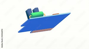 Circuit board. Electronic computer components motherboard. Semiconductor microchip, diode. Hardware parts. Spin on white background. 4K FullHD and HD render footage animation