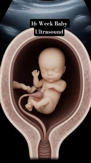 16-Week Baby Ultrasound | Mother & Baby Connection (3D Medical View) #pregnancy #ultrasound #shorts