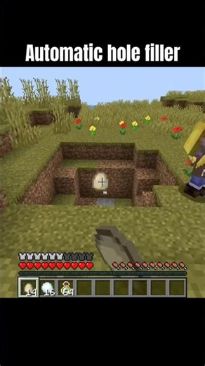 Automatic hole filler #minecraft