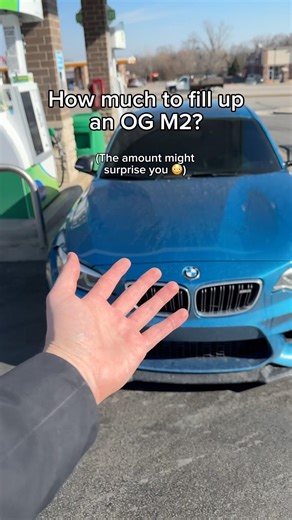How much does it cost to fill up an #f87. #bmw #m2