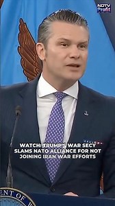 Watch: Trump's War Secy Slams NATO Alliance For Not Joining Iran War Efforts