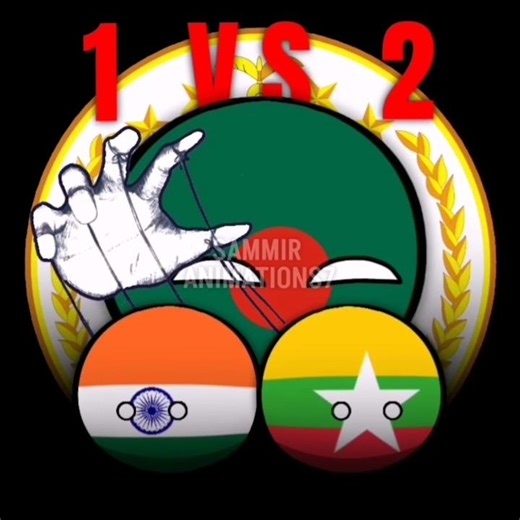 "1 v 2" Bangladesh aura🔥| #countryballs |