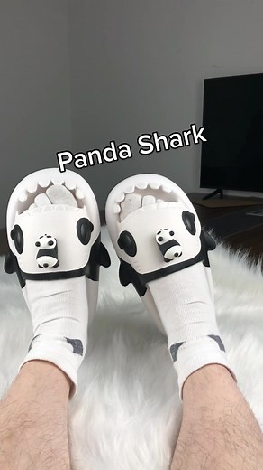 HelloSlippers Panda Shark Slides - Super Cute and Comfy!