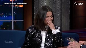 Selena Gomez blindsided by Stephen Colbert question