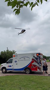 Air Evac Lifeteam 67 - Greenville, TX landing at Ja-Lu Park in response to a Burn Victim, who allegedly was shoved into a fire behind the pool house. GREAT JOB, Crew! And of course, GREAT JOB to Greenville Fire and PD! | Hunt County Theft Reports