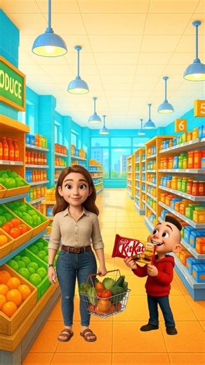 Kid vs Mom: Snack Request Denied 😆😂😂 #animation #funny #comedy