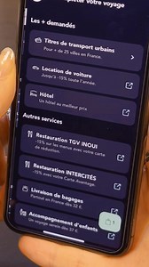 Besoin d’une voiture à votre arrivée ? Avec notre appli SNCF Connect, louez en toute simplicité et profitez d’offres jusqu’à -15% si vous avez un billet de train une carte de réduction ! ✨ Réservez directement depuis notre appli, récupérez votre voiture en gare et partez à l’aventure sans contrainte. Plus de liberté, moins de stress ! 💡 #SNCFConnect #Locationdevoiture #voyage #mobilité | SNCF Connect