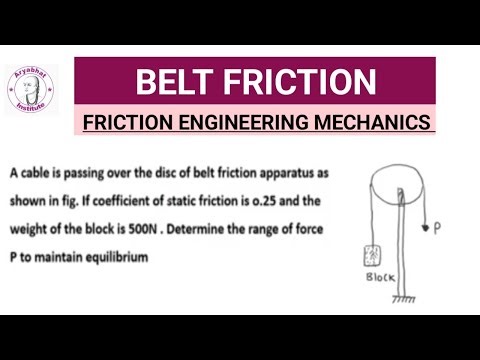 BELT FRICTION | BELT FRICTION ENGINEERING MECHANICS | BELT FRICTION PROBLEM SPPU