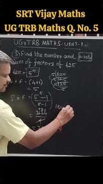 UG trb Maths 🔥 Unit 1 Algebra and Trigonometric 🔥 SRT Vijay Maths