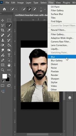 Turn Your Photo into a Cartoon in Photoshop! ✨ #Shorts