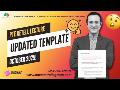 PTE RETELL LECTURE UPDATED TEMPLATE | OCTOBER 2025 | A ONE AUSTRALIA GROUP |