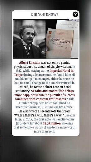 Albert Einstein’s Million-Dollar Letter About Happiness