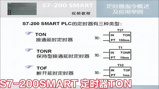 西门子S7-200SMART梯形图编程基础，定时器指令概述及应用举例