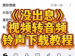 视频转音频教程