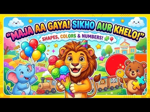 🎈 Learn Shapes, Colors & Numbers! | Fun Educational Games for Kids | Lucas & Friends 🦁