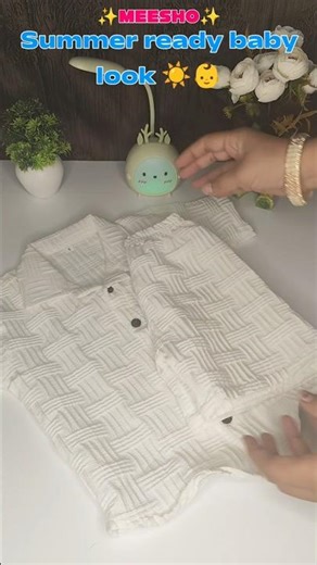 Baby Boy White Outfit 😍 | Cute Summer Outfit for Kids 👶🔥 #shorts