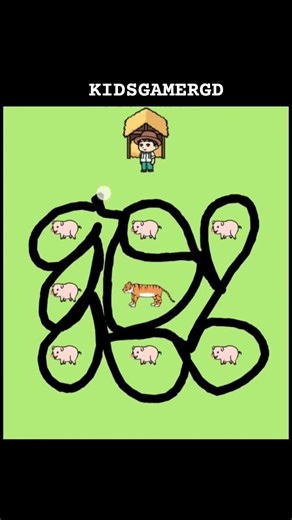 Draw 3 Straight Lines", "Separate the Pigs#trending #viral #youtubeshorts #foryou