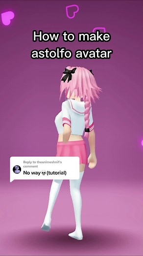 Astolfo Roblox Avatar Tutorial and Costume Ideas