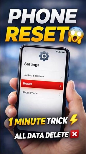 Phone Reset Kaise Kare? 😱 1 Minute Trick #PhoneReset#AndroidTips #viral