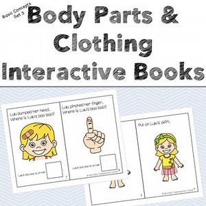 Body Parts & Clothing Interactive Books - Basic Concepts - Boom Cards™
