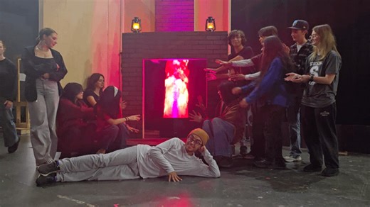 13 reactions | Provin' Springsteen wrong! You CAN start a fire without a spark! Using this Carpentry skills and lighting expertise, Crew spent the morning creating Scrooge's haunted fireplace | EHTNJ Schools High School Theatre | Facebook