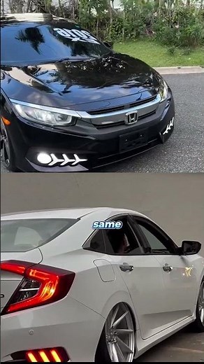 Black vs White Civic 2016 - Which Looks Better #civic #honda #comparison