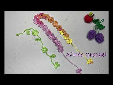 【鈎織小花手鏈】 Crochet Flower Bracelet (廣東話教學｜鈎織新手｜詳細解說｜Tutorial）