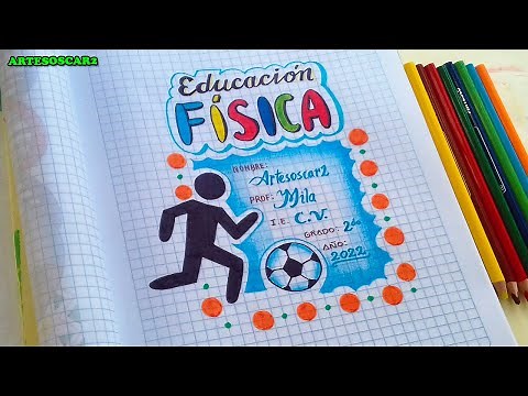 INCREIBLE! como dibujar una Portada de EDUCACION FISICA