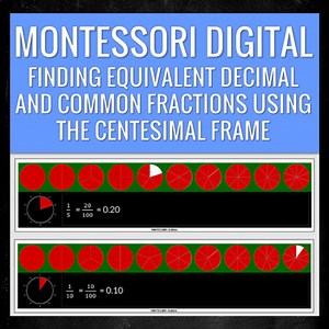 Montessori Fraction Circles and Centesimal Frame | PowerPoint Slides