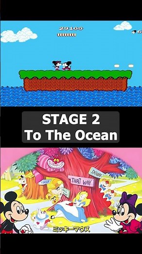 Mickey Mouse: Adventures in Wonderland (NES) Stage 2: To The Ocean