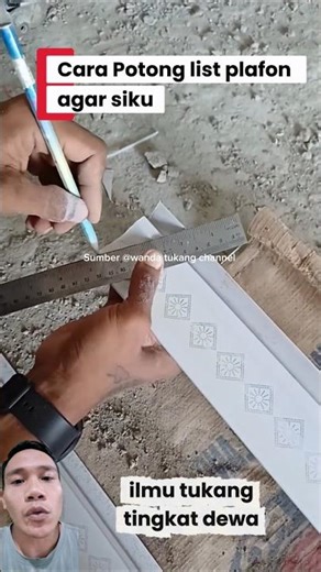 How to cut ceiling strips to get right angles #craftsmanknowledge #installceiling #measure