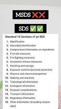 MSDS & SDS in Safety | SDS in Chemical Safety #msds #sds #safety #chemicalsafety #safetyfirst
