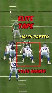 Tyler Booker's 1v1 vs Jalen Carter is WILD #nfl #nflfootball #cowboys