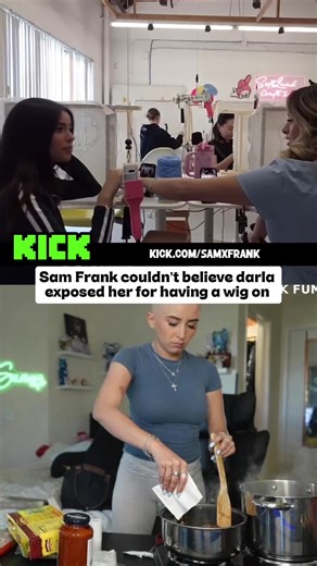 Sam Frank couldn’t believe darla exposed her for having a wig on #samxfrank #fyp #darla #wig